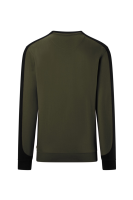 HAKRO Sweatshirt Contrast Mikralinar® Eco, olive/schwarz, 2XS