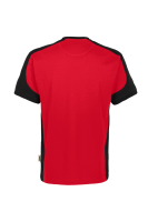 HAKRO T-Shirt Contrast MIKRALINAR® ECO, rot/schwarz, 2XS