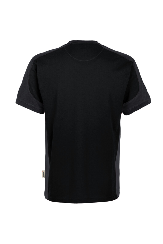 HAKRO T-Shirt Contrast MIKRALINAR® ECO, schwarz/karbongrau, 3XL