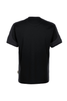HAKRO T-Shirt Contrast MIKRALINAR® ECO, schwarz/karbongrau, 3XL