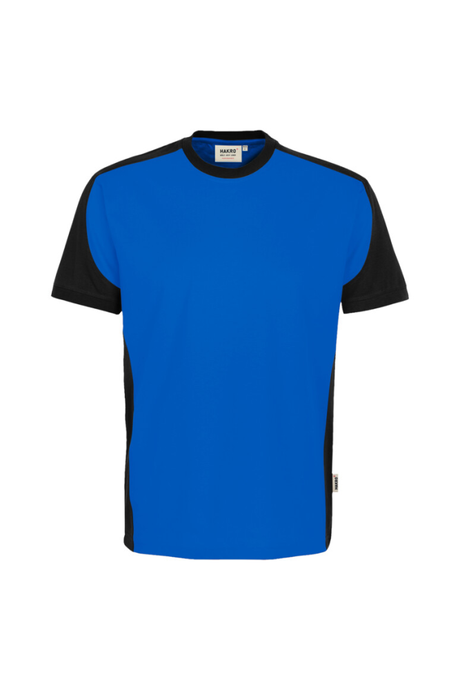 HAKRO T-Shirt Contrast MIKRALINAR® ECO, royalblau/schwarz, 4XL