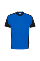 HAKRO T-Shirt Contrast MIKRALINAR® ECO, royalblau/schwarz, 4XL
