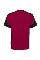 HAKRO T-Shirt Contrast MIKRALINAR® ECO, weinrot/schwarz, XL