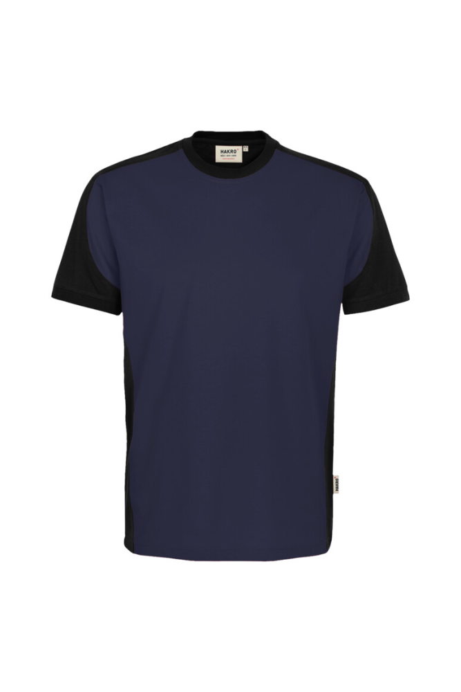 HAKRO T-Shirt Contrast MIKRALINAR® ECO, tinte/schwarz, 3XL