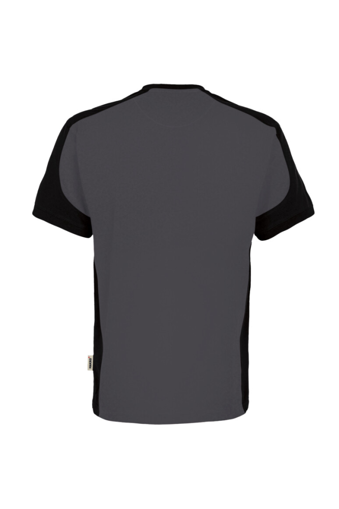 HAKRO T-Shirt Contrast MIKRALINAR® ECO, karbongrau/schwarz, S