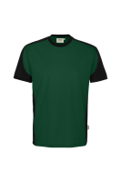 HAKRO T-Shirt Contrast MIKRALINAR® ECO, tanne/schwarz, 2XL