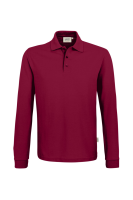 HAKRO Longsleeve-Poloshirt Mikralinar®, weinrot