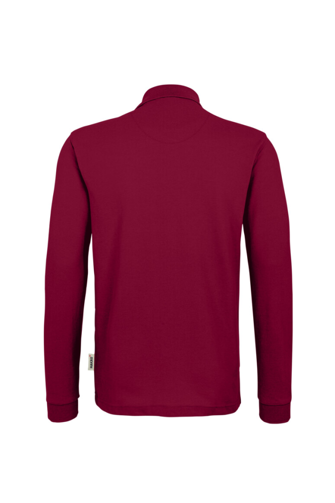 HAKRO Longsleeve-Poloshirt Mikralinar®, weinrot
