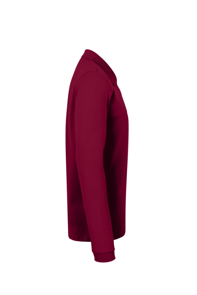 HAKRO Longsleeve-Poloshirt Mikralinar®, weinrot