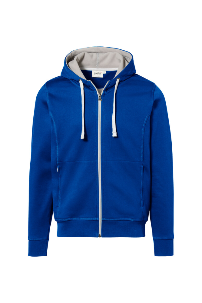 HAKRO Kapuzenjacke Bonded, royalblau/silber, M