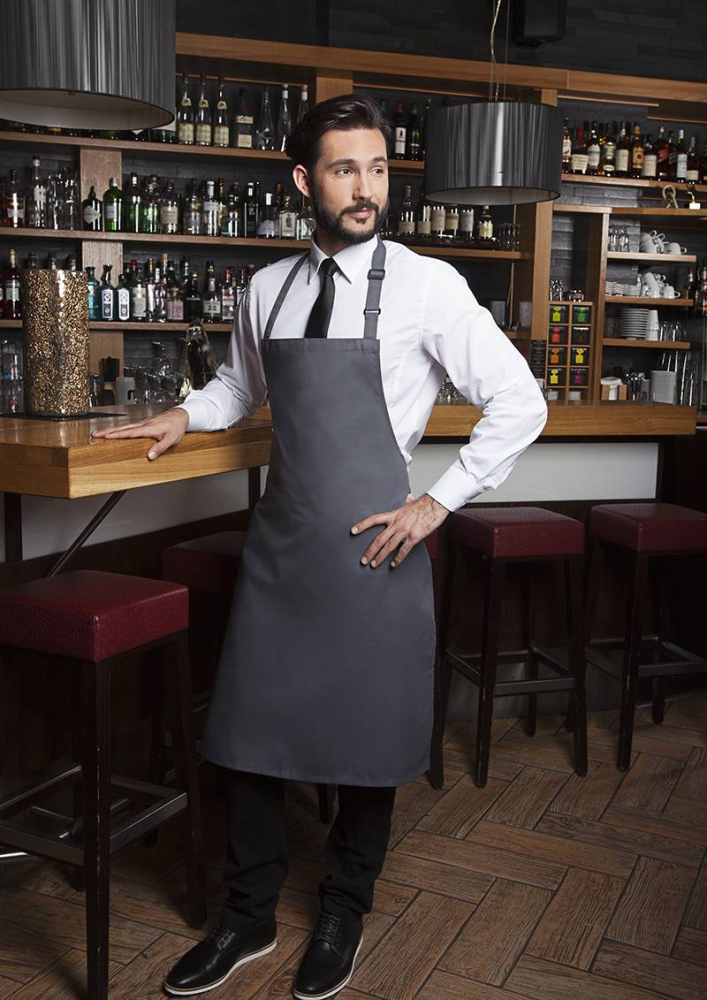 Karlowsky Latzschürze Basic mit Schnalle, anthrazit