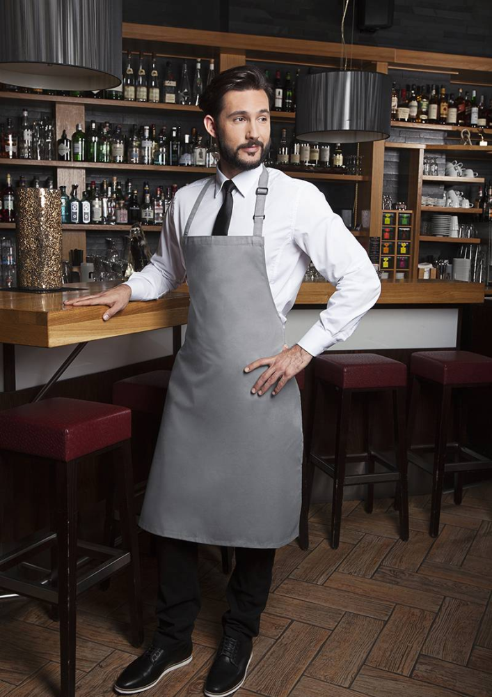 Karlowsky Latzschürze Basic mit Schnalle, basaltgrau