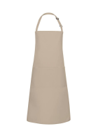 Karlowsky Latzschürze Basic mit Schnalle und Tasche, sand