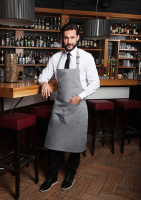 Karlowsky Latzschürze Basic mit Schnalle und Tasche, basaltgrau