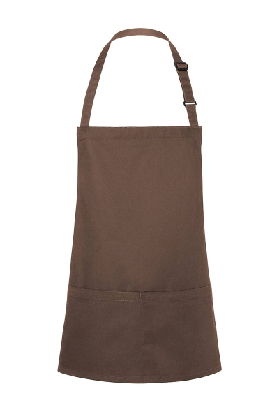 Karlowsky Kurze Latzschürze Basic mit Schnalle und Tasche, hellbraun