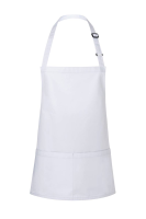 Karlowsky Kurze Latzschürze Basic mit Schnalle und Tasche, weiss