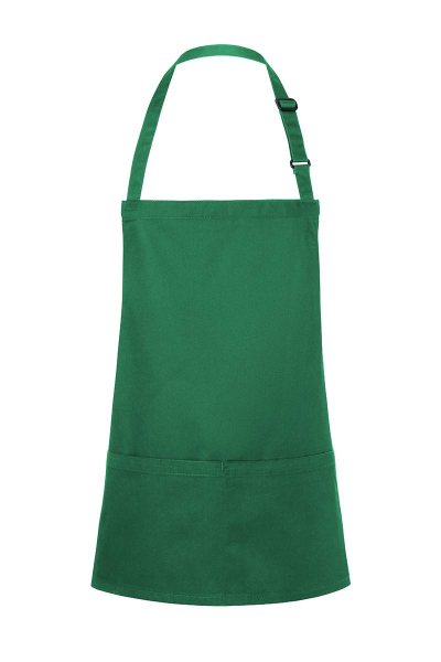 Karlowsky Kurze Latzschürze Basic mit Schnalle und Tasche, waldgrün