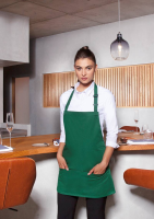 Karlowsky Kurze Latzschürze Basic mit Schnalle und Tasche, waldgrün