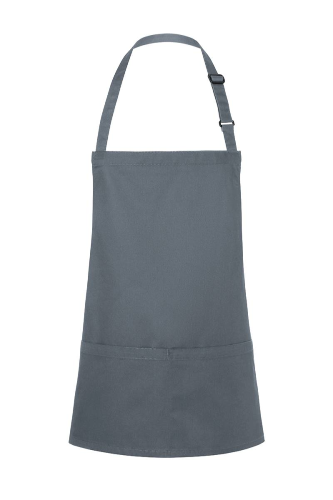 Karlowsky Kurze Latzschürze Basic mit Schnalle und Tasche, anthrazit