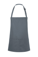 Karlowsky Kurze Latzschürze Basic mit Schnalle und Tasche, anthrazit