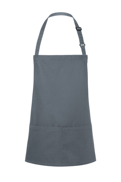 Karlowsky Kurze Latzschürze Basic mit Schnalle und Tasche, anthrazit