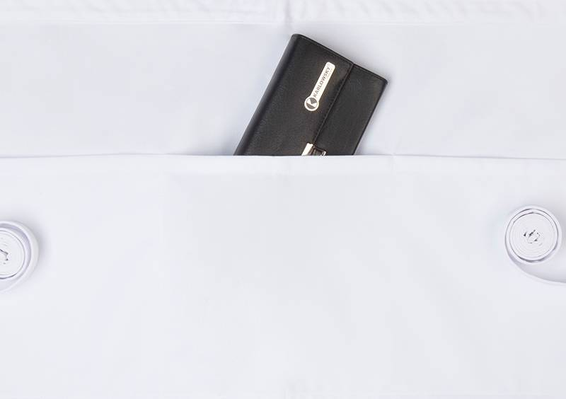 Karlowsky Vorbinder Basic mit Tasche, weiss