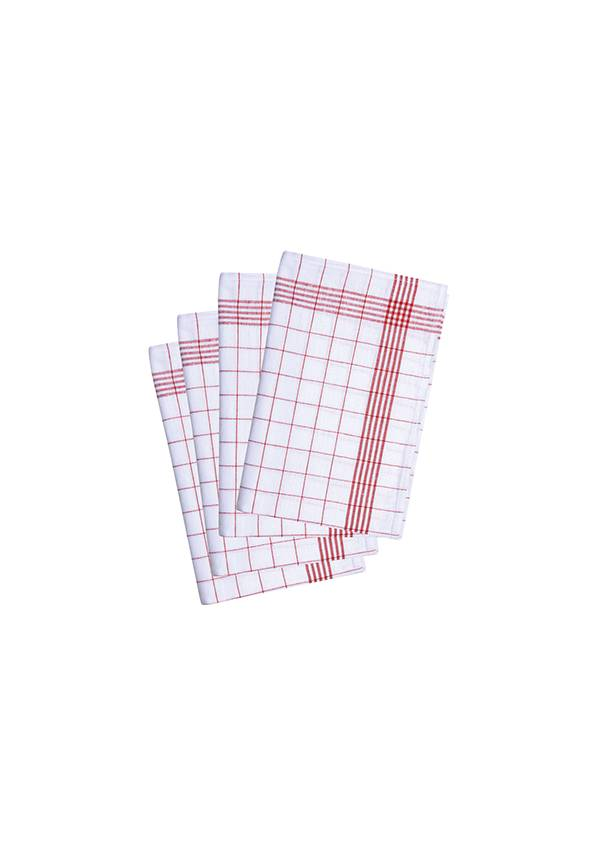 Karlowsky Geschirrtuch, 10 Stück / Pack, rot, Pack