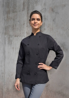 Karlowsky Damenkochjacke Agathe, schwarz, 50