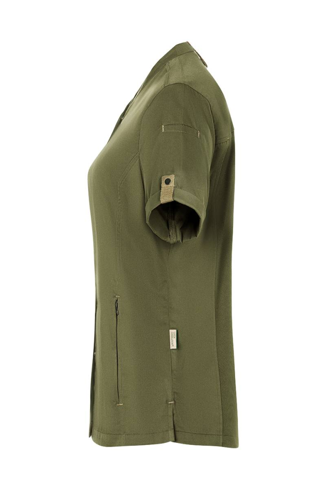 Karlowsky kurzarm damenkochjacke green-generation, aus nachhaltigem material, 72% grs certified recycled polye