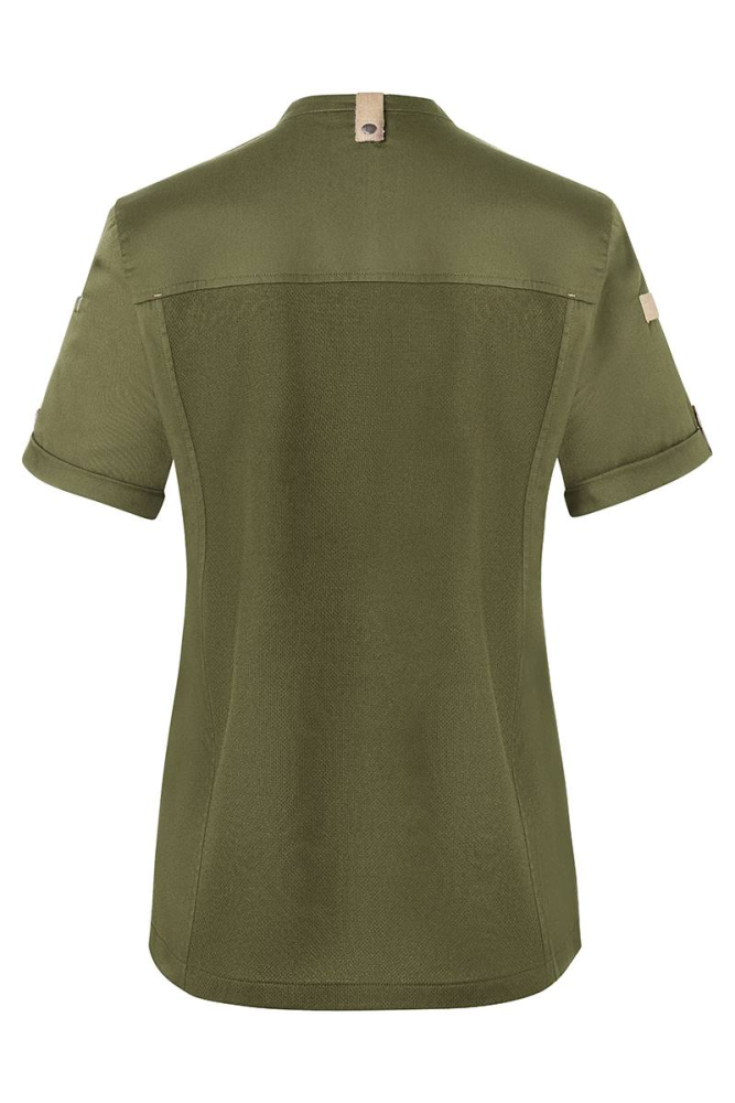 Karlowsky kurzarm damenkochjacke green-generation, aus nachhaltigem material, 72% grs certified recycled polye