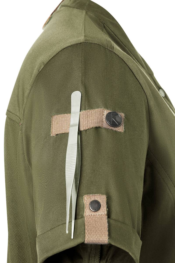 Karlowsky kurzarm damenkochjacke green-generation, aus nachhaltigem material, 72% grs certified recycled polye