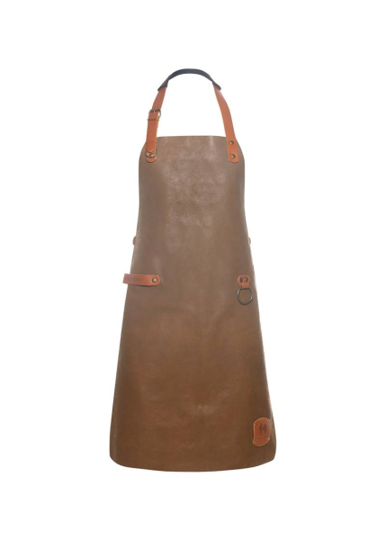 Karlowsky Leder Latzschürze, toffee