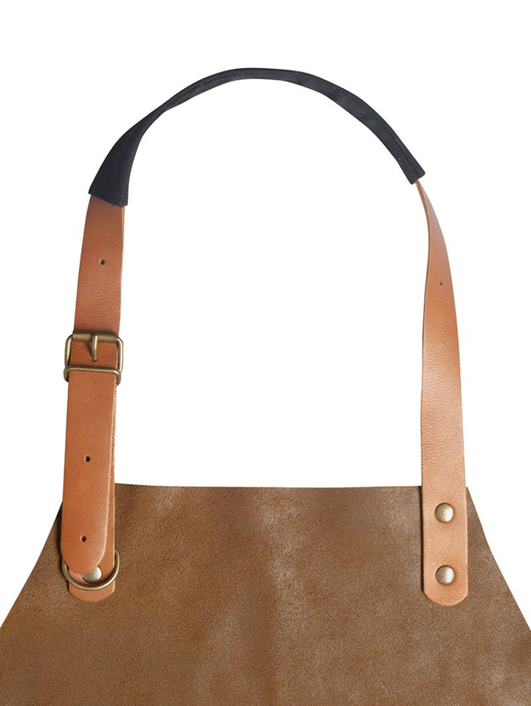 Karlowsky Leder Latzschürze, toffee
