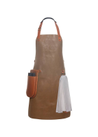 Karlowsky Leder Latzschürze, toffee