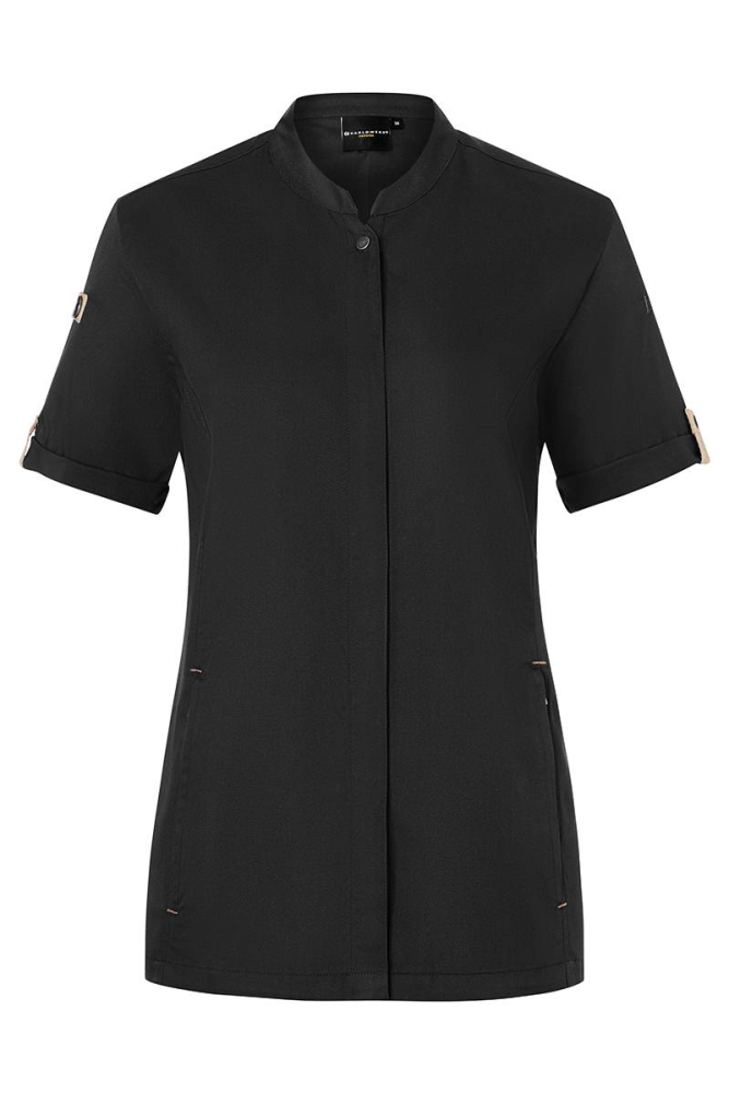 Karlowsky kurzarm damenkochjacke green-generation, aus nachhaltigem material, 72% grs certified recycled polye
