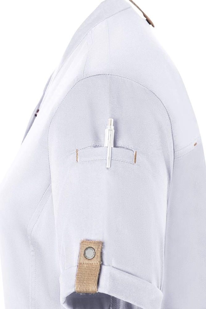 Karlowsky kurzarm damenkochjacke green-generation, aus nachhaltigem material, 72% grs certified recycled polye