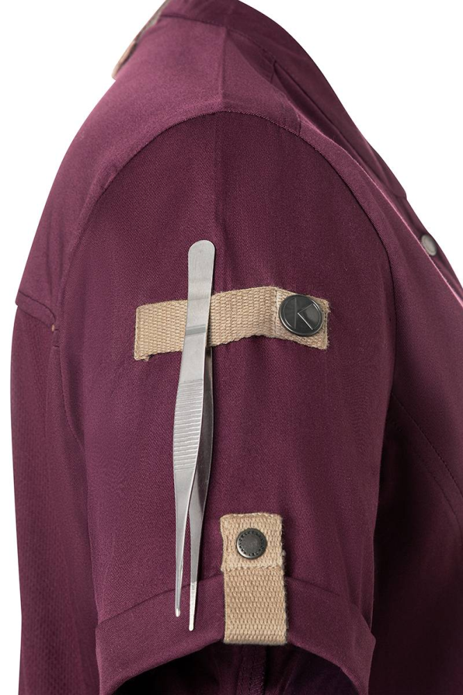 Karlowsky kurzarm damenkochjacke green-generation, aus nachhaltigem material, 72% grs certified recycled polye