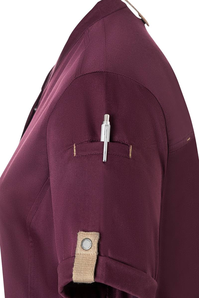 Karlowsky kurzarm damenkochjacke green-generation, aus nachhaltigem material, 72% grs certified recycled polye