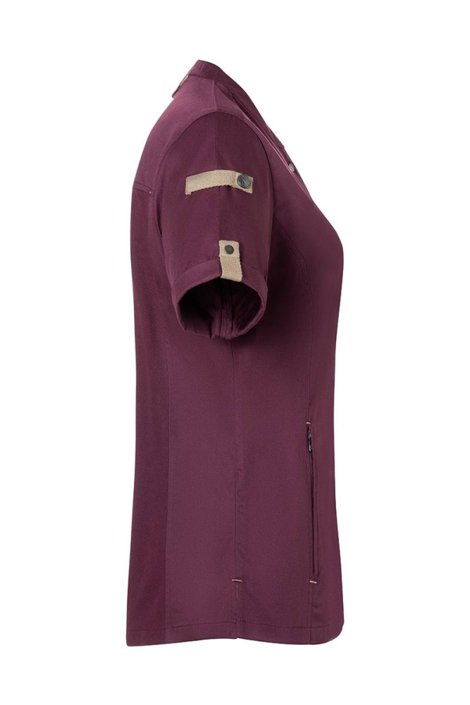 Karlowsky kurzarm damenkochjacke green-generation, aus nachhaltigem material, 72% grs certified recycled polye
