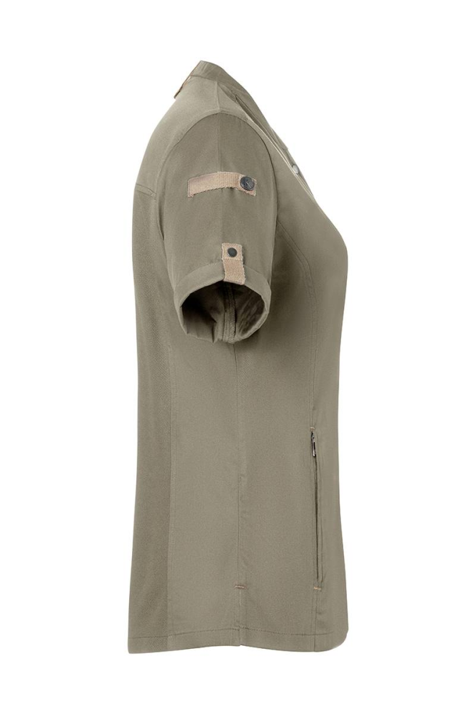 Karlowsky kurzarm damenkochjacke green-generation, aus nachhaltigem material, 72% grs certified recycled polye