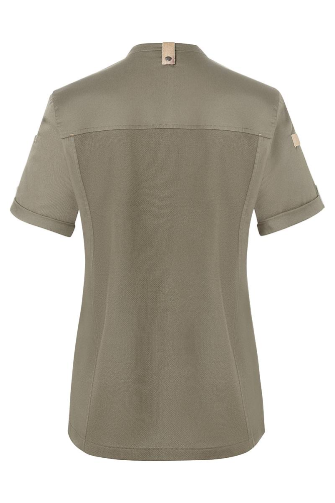 Karlowsky kurzarm damenkochjacke green-generation, aus nachhaltigem material, 72% grs certified recycled polye
