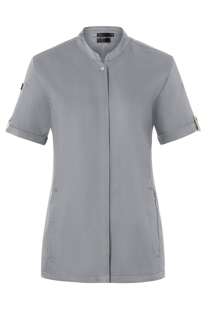 Karlowsky kurzarm damenkochjacke green-generation, aus nachhaltigem material, 72% grs certified recycled polye