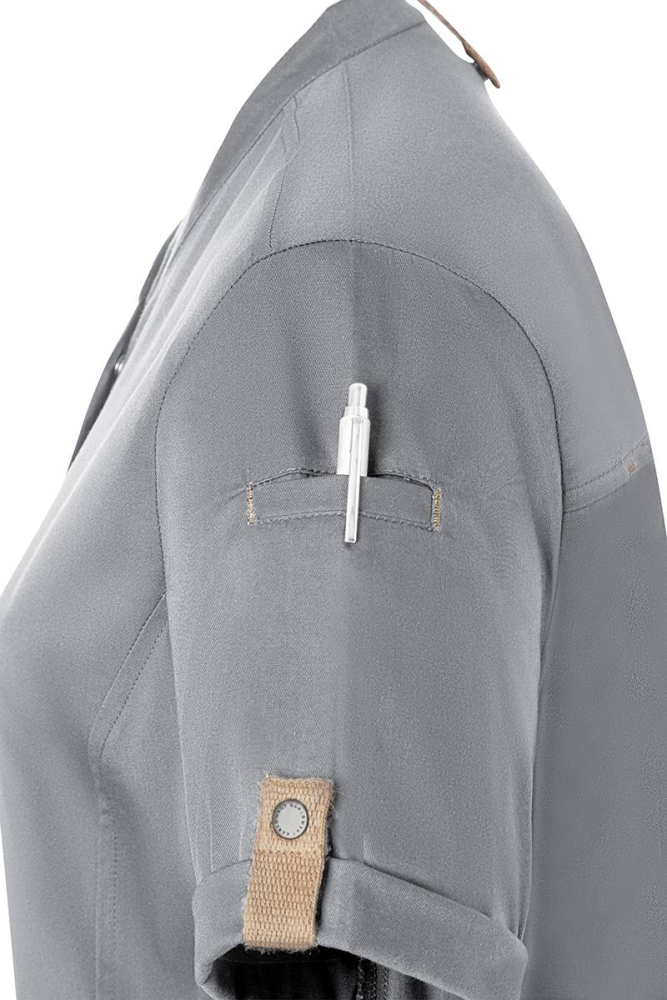 Karlowsky kurzarm damenkochjacke green-generation, aus nachhaltigem material, 72% grs certified recycled polye