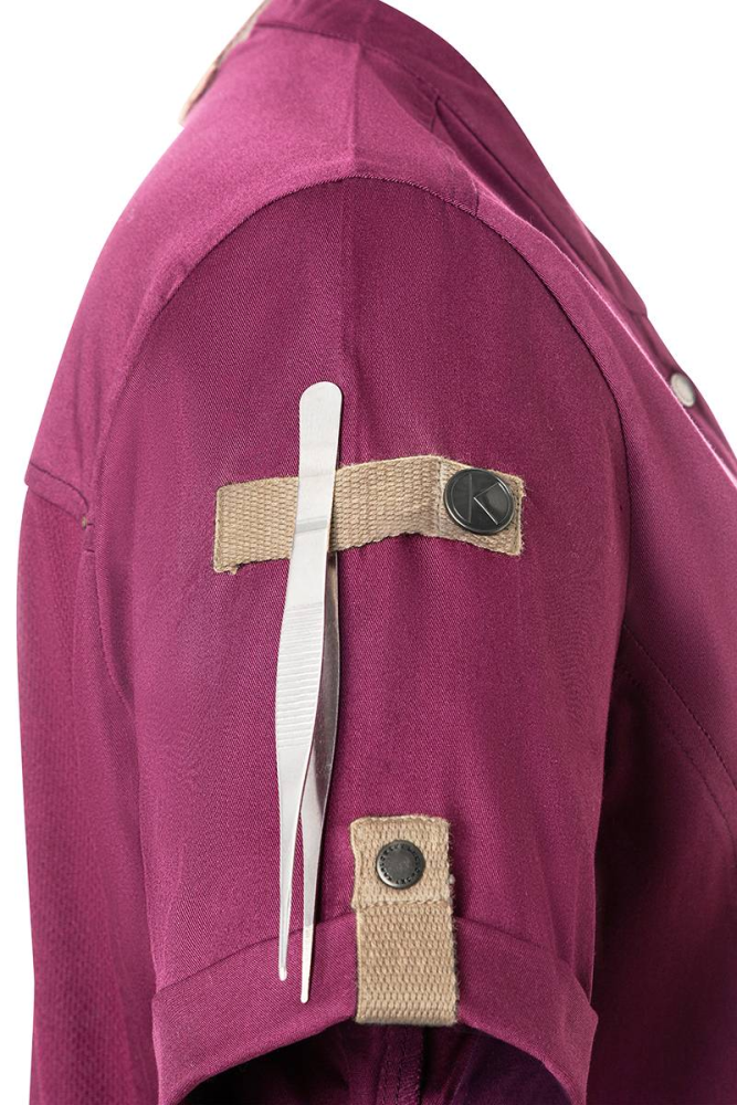 Karlowsky kurzarm damenkochjacke green-generation, aus nachhaltigem material, 72% grs certified recycled polye