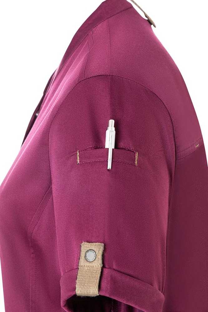 Karlowsky kurzarm damenkochjacke green-generation, aus nachhaltigem material, 72% grs certified recycled polye