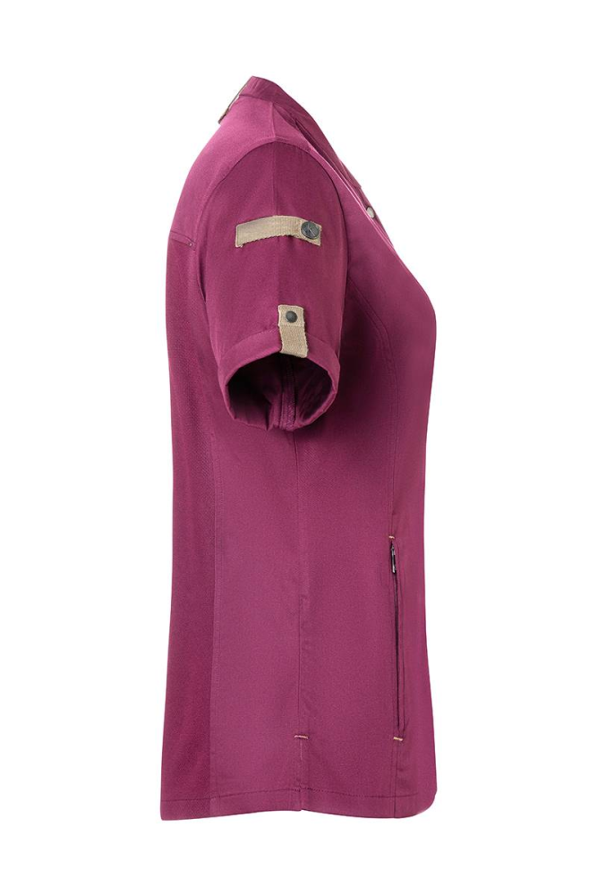Karlowsky kurzarm damenkochjacke green-generation, aus nachhaltigem material, 72% grs certified recycled polye
