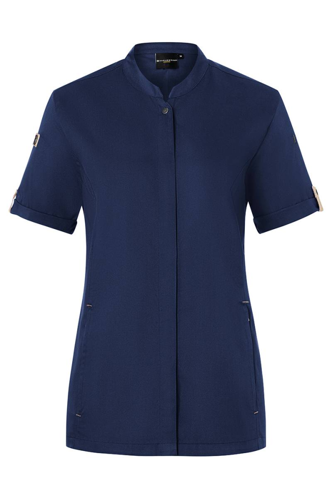Karlowsky kurzarm damenkochjacke green-generation, aus nachhaltigem material, 72% grs certified recycled polye