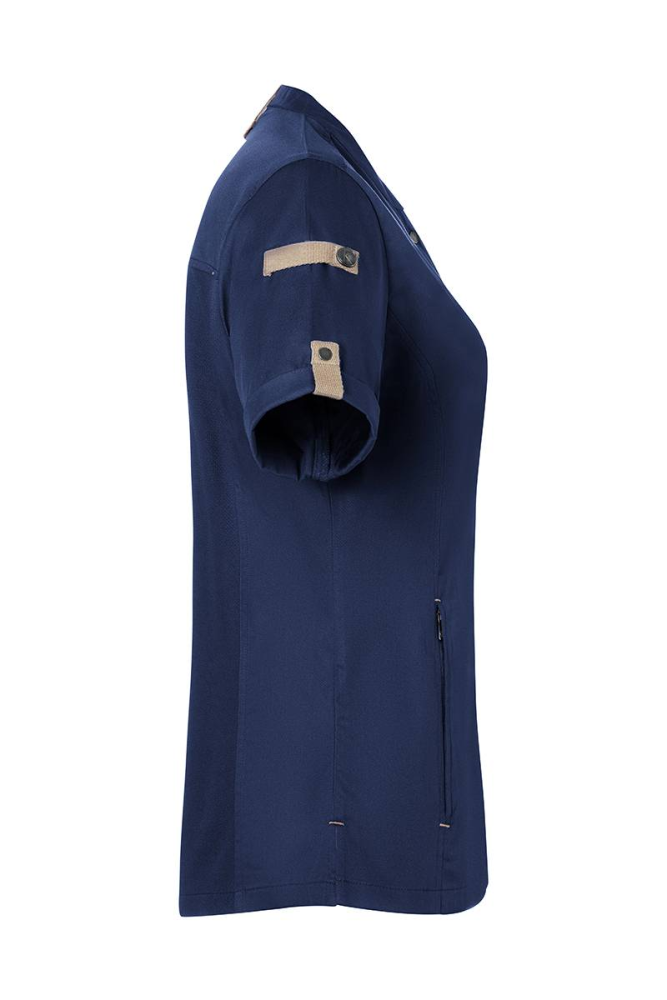 Karlowsky kurzarm damenkochjacke green-generation, aus nachhaltigem material, 72% grs certified recycled polye