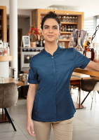Karlowsky kurzarm damenkochjacke green-generation, aus nachhaltigem material, 72% grs certified recycled polye