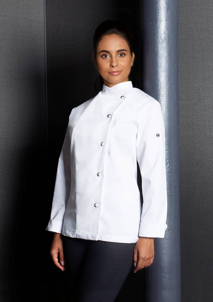 Karlowsky damenkochjacke larissa, weiss